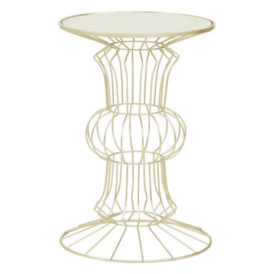 YAXI LIGHT GOLD FINISH FRAME TABLE by Perfected
