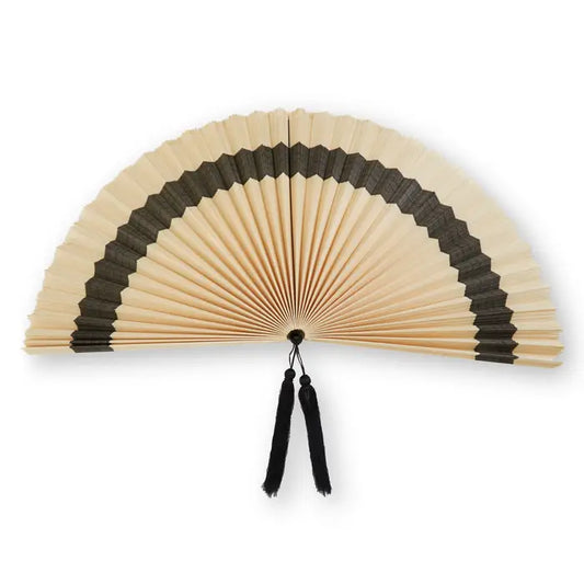 BALTA LARGE NATURAL BLACK BAMBOO FAN by Fifty Five South- 140cm