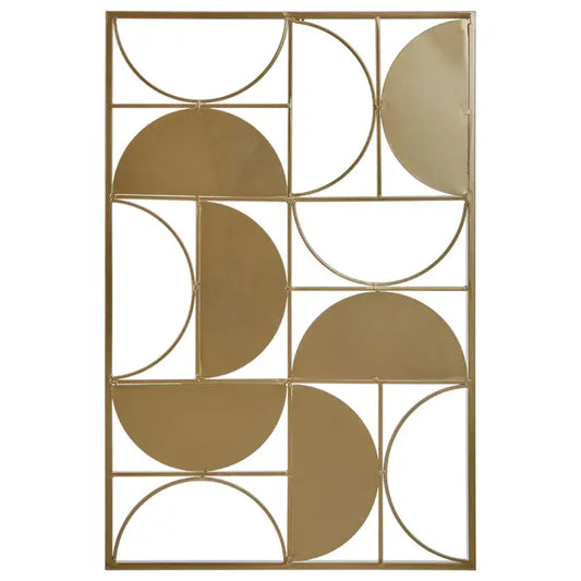 TRENTO GOLD FINISH SEMICIRCLE WALL ART by Perfected