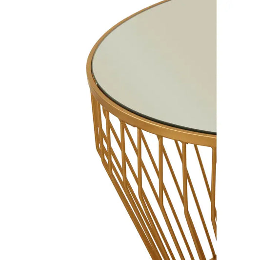 AVANTIS GOLD FINISH TAPERED DESIGN SIDE TABLE by Perfected