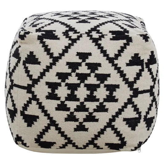 CEFENA SQUARE PATTERNED FOOTSTOOL by Fifty Five South