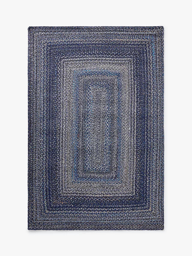 John Lewis Braided Indoor/Outdoor Rug, L240 x W170 cm, Navy