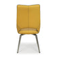 Mako Swivel Leather Effect Yellow Dining Chair