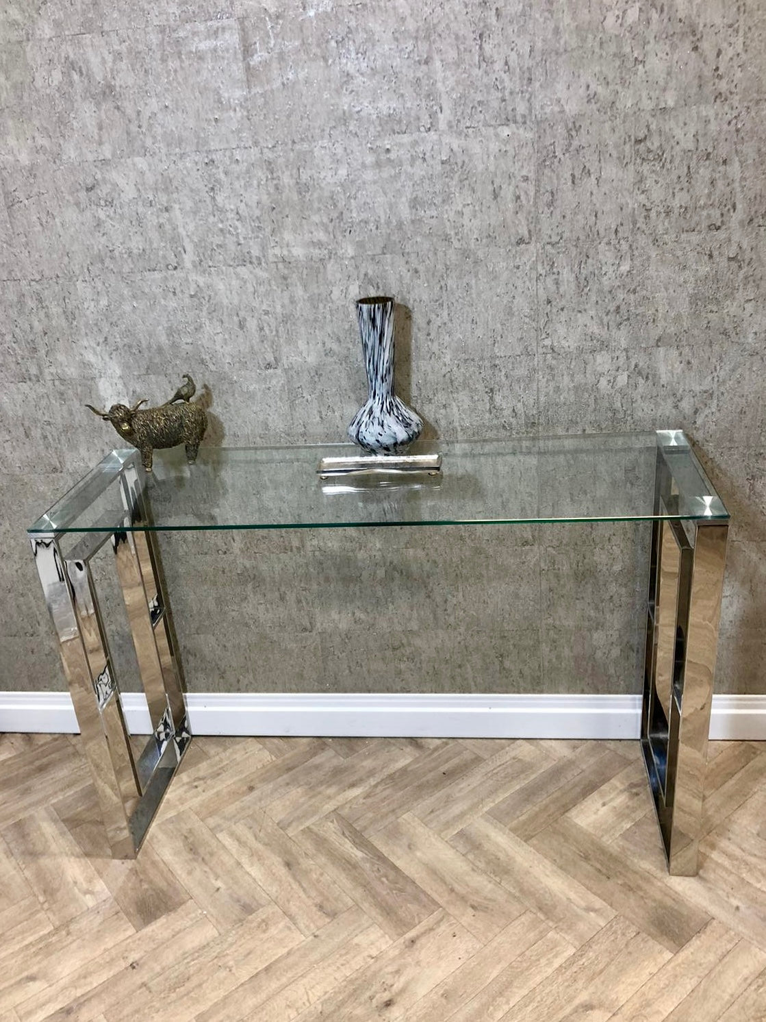 Native Home and Lifestyle Milano Silver Plated Console Table