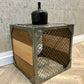 CONTEMPORARY STYLE SIDE TABLES IN WOOD AND IRON FINISH