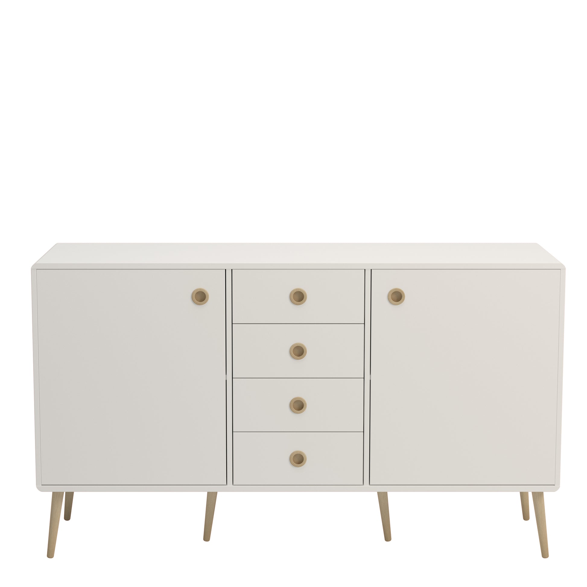 Softline Sideboard 2 Doors  4 Drawers in White