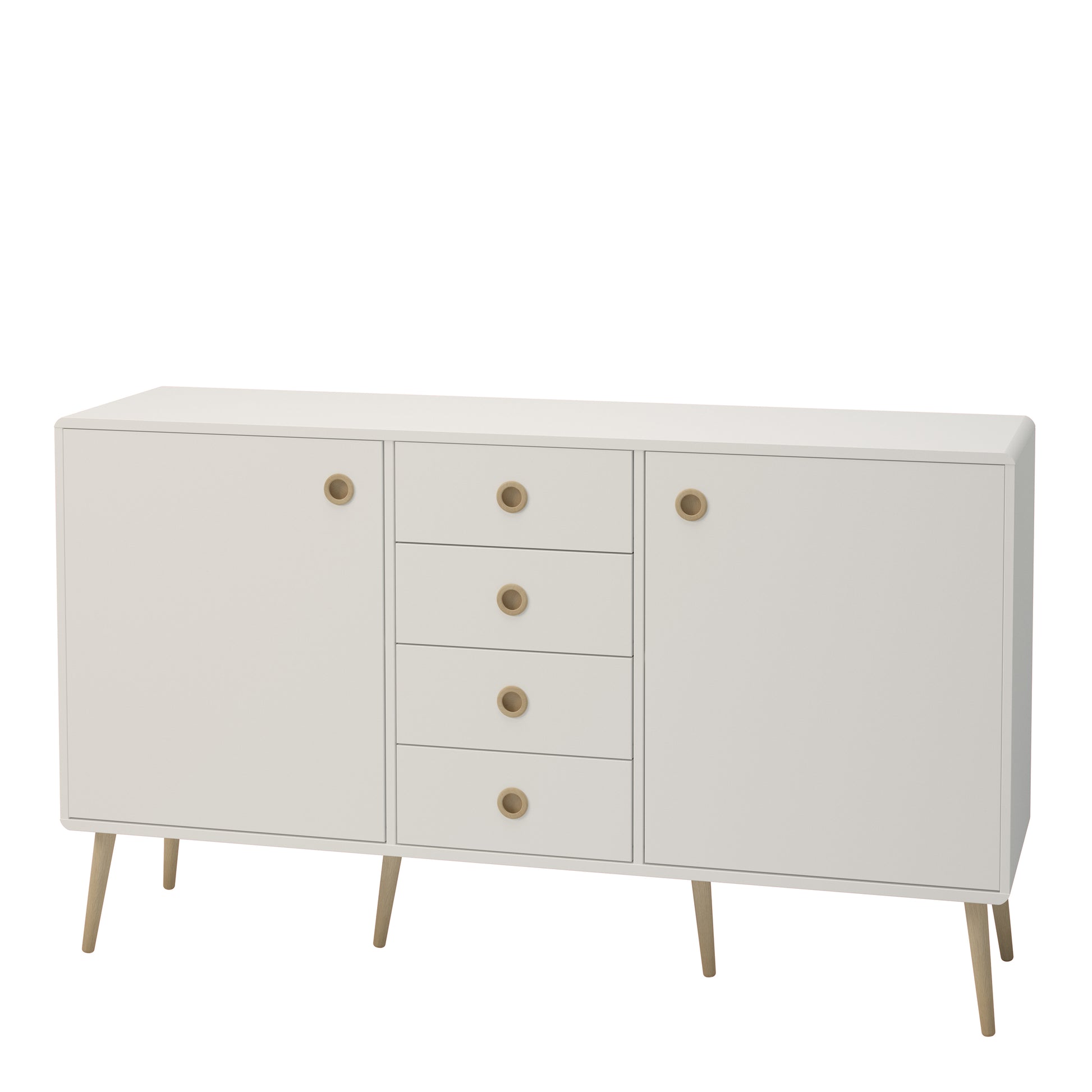 Softline Sideboard 2 Doors  4 Drawers in White