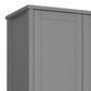 Tromso 3 Doors Wardrobe Folkestone Grey with Leather Handles