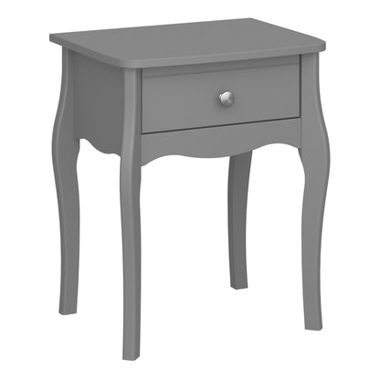 Baroque Nightstand in Grey