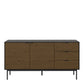 Soma Sideboard 2 Doors 3 Drawers in Granulated Black Brushed Espresso