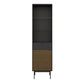 Soma Showcase 1 Door 1 Drawer in Granulated Black Brushed Espresso