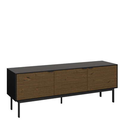 Soma TV Table 3 Doors in Granulated Black Brushed Espresso