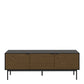 Soma TV Table 3 Doors in Granulated Black Brushed Espresso