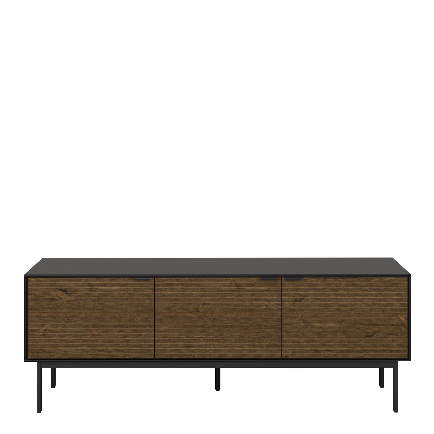 Soma TV Table 3 Doors in Granulated Black Brushed Espresso