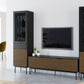 Soma TV Table 3 Doors in Granulated Black Brushed Espresso