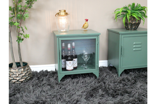 Industrial Cabinet With Glass Door