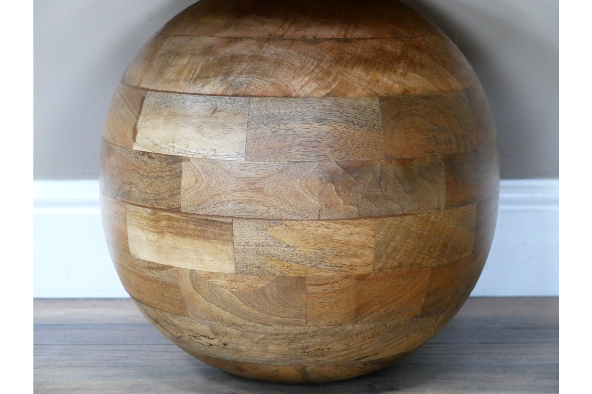 Mango Wood Round Base Side Table