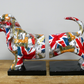 British Print Sausage Dog Bookends