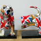 British Print Sausage Dog Bookends