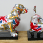 British Print Sausage Dog Bookends