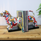 British Print Sausage Dog Bookends