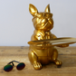 Gold Butler Dog With Tray