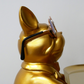 Gold Butler Dog With Tray