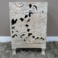 White Carved Bedside Cabinet