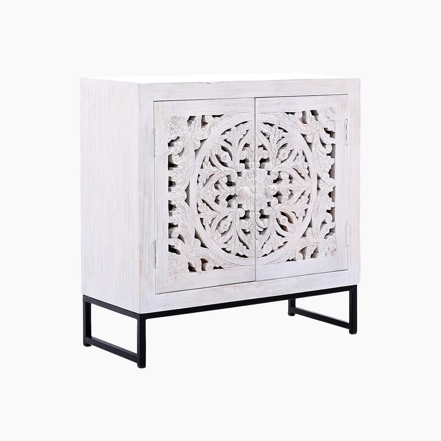 Mandala Two Door Wooden Cabinet