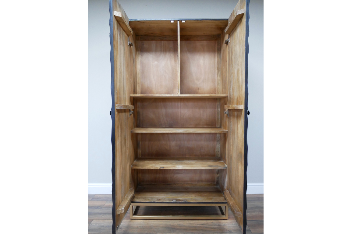 Large Carved Cabinet in Black