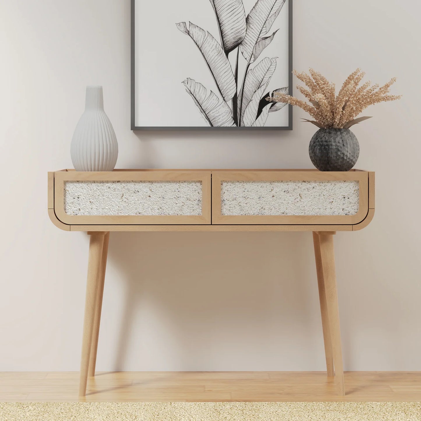 Oxy Two Drawer Console , Natural