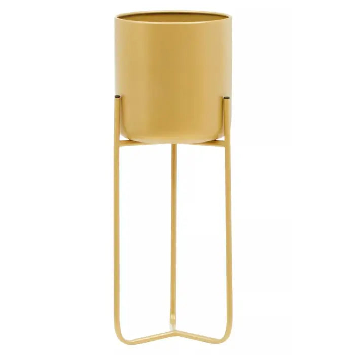 Avento Large Gold Finish Floor Planter