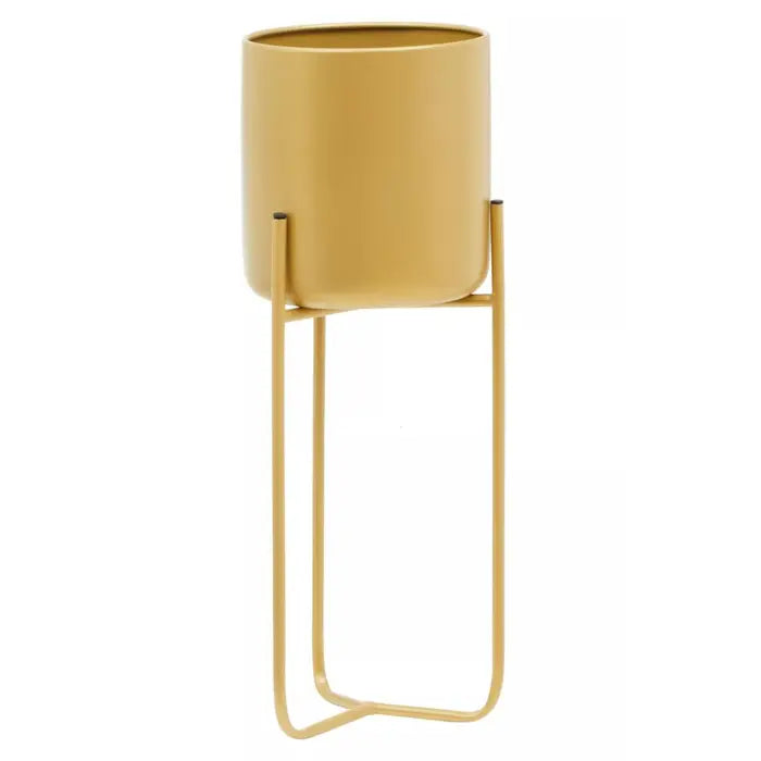 Avento Large Gold Finish Floor Planter