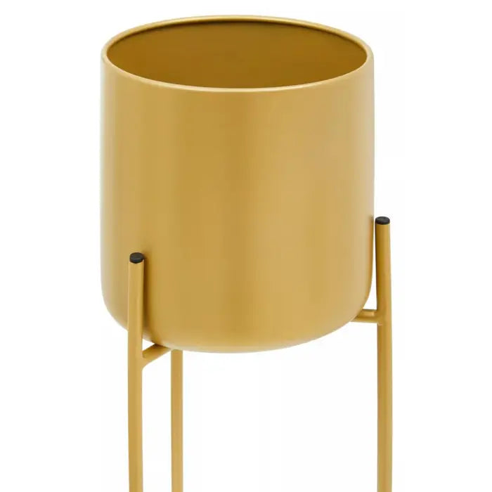 Avento Large Gold Finish Floor Planter