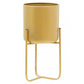 Avento Small Gold Finish Floor Planter