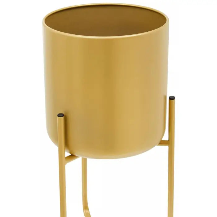 Avento Small Gold Finish Floor Planter