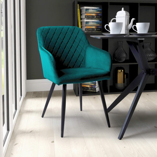 Marina Brushed Velvet Mint Green Dining Chair