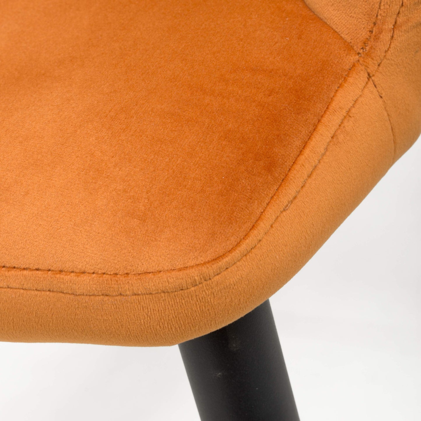 Nero Brushed Velvet Burnt Orange Dining Chair