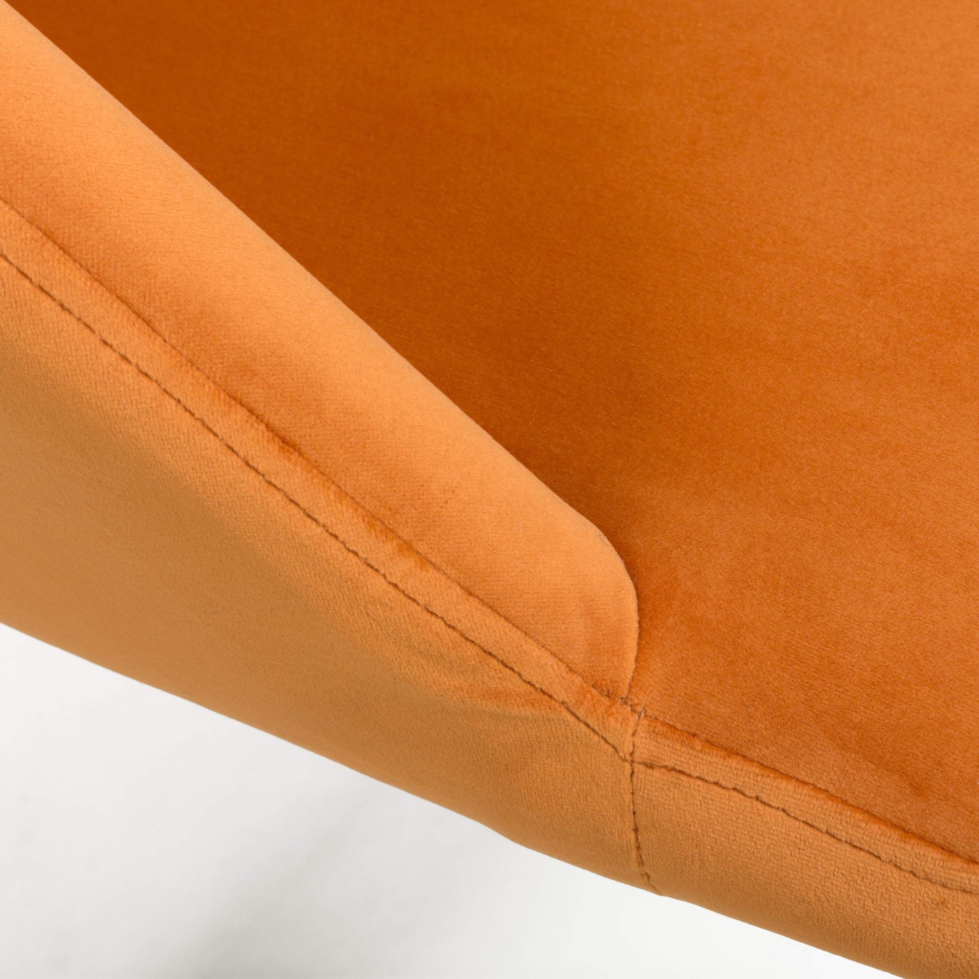 Nero Brushed Velvet Burnt Orange Dining Chair