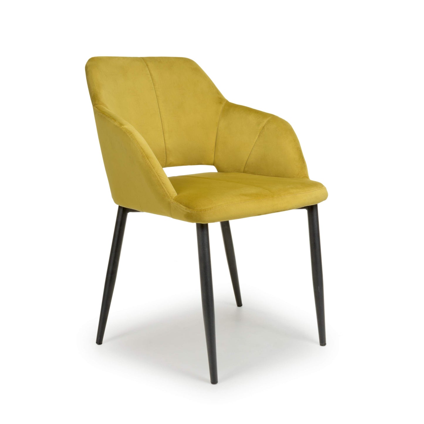 Nero Brushed Velvet Lime Gold Dining Chair