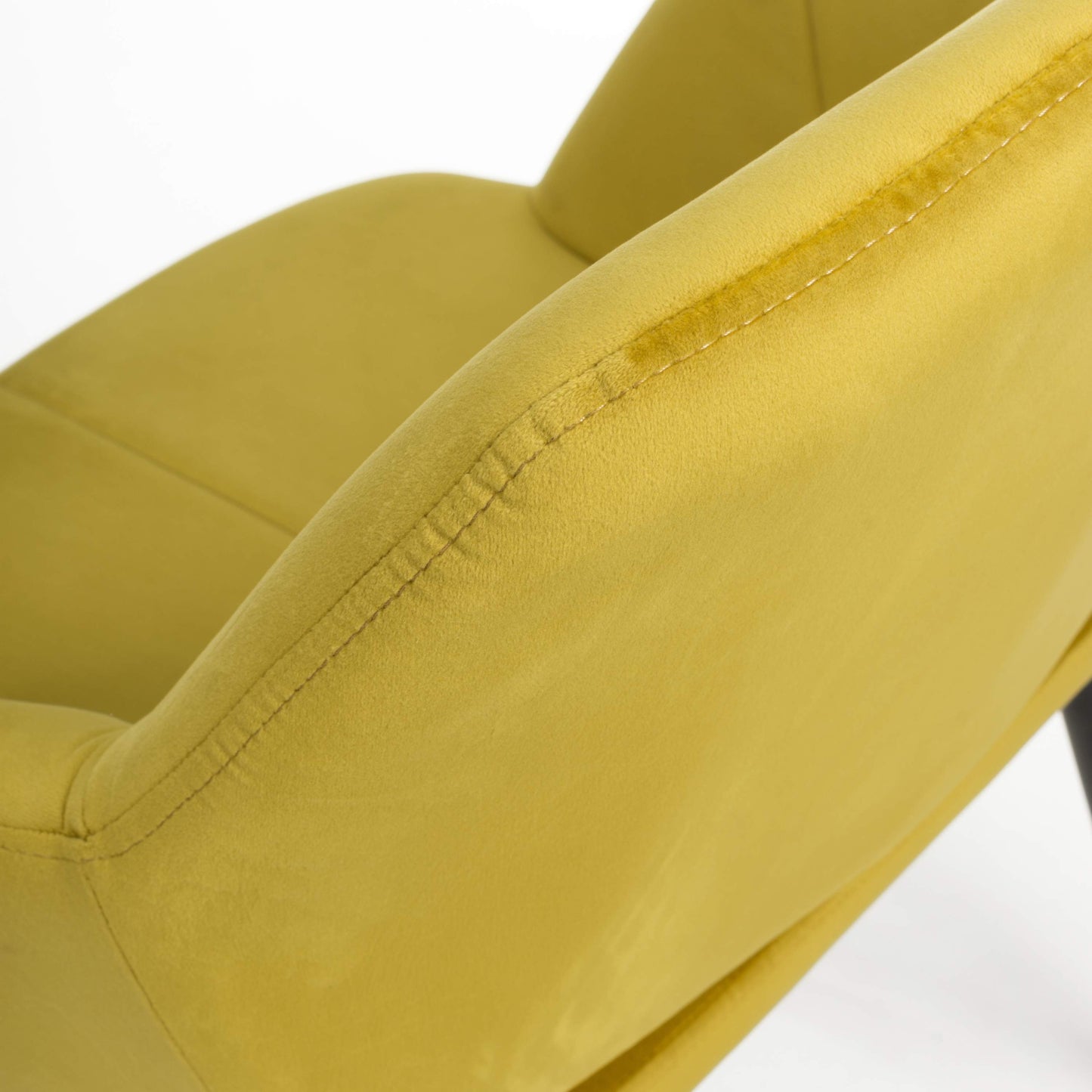 Nero Brushed Velvet Lime Gold Dining Chair