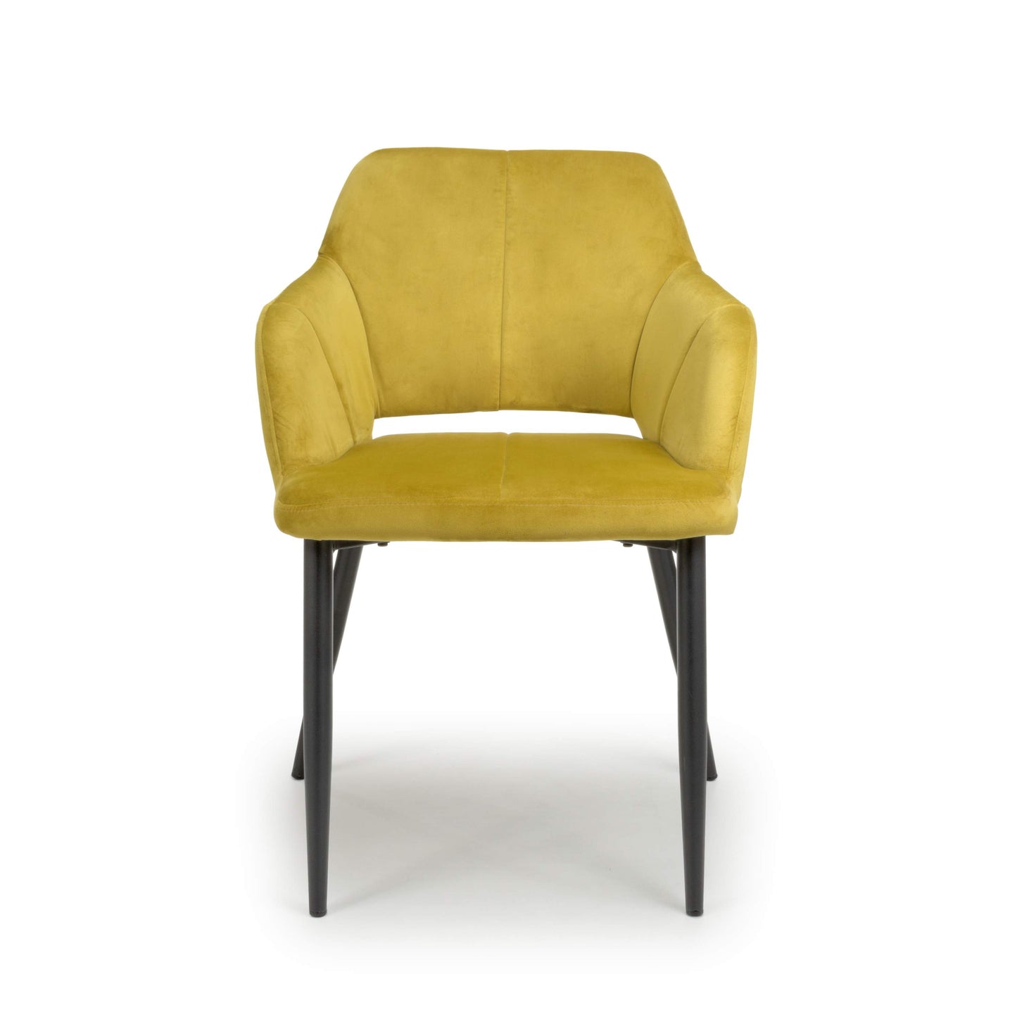 Nero Brushed Velvet Lime Gold Dining Chair