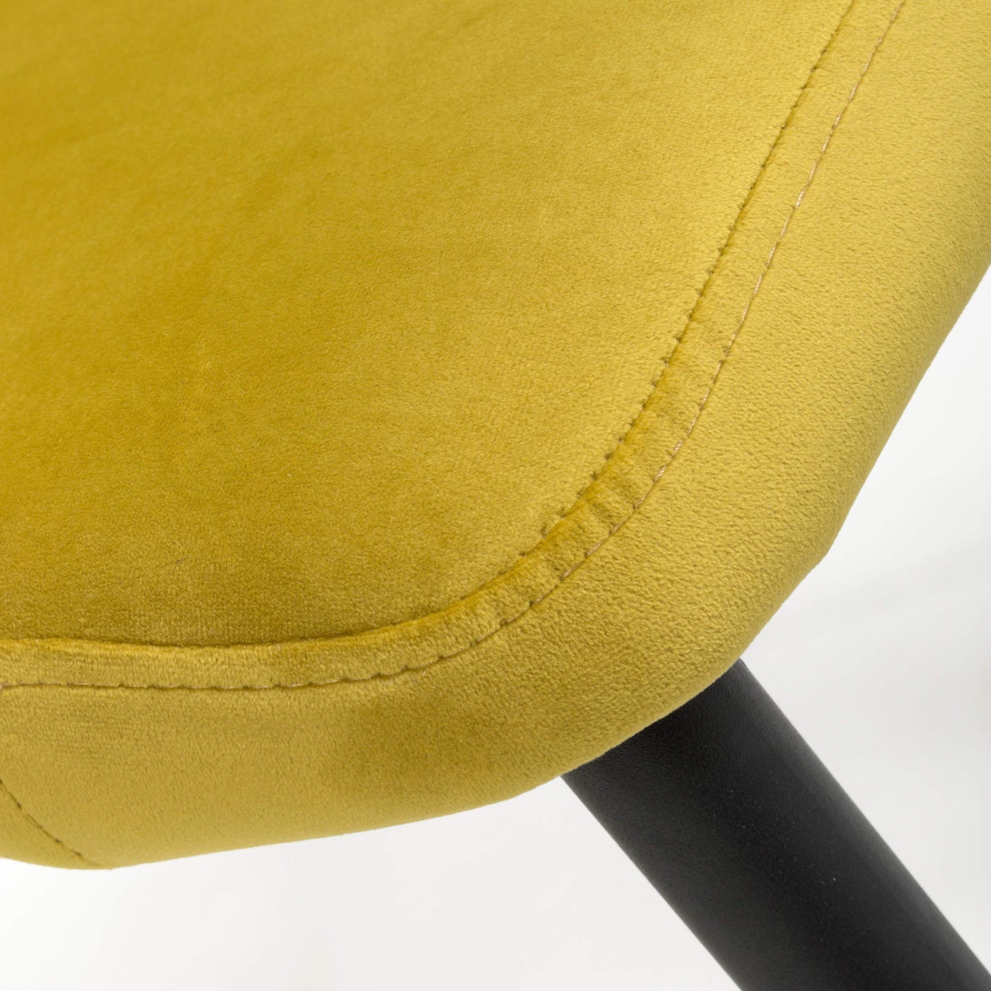 Nero Brushed Velvet Lime Gold Dining Chair