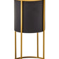 Trosa Small Black And Gold Floor Standing Planter