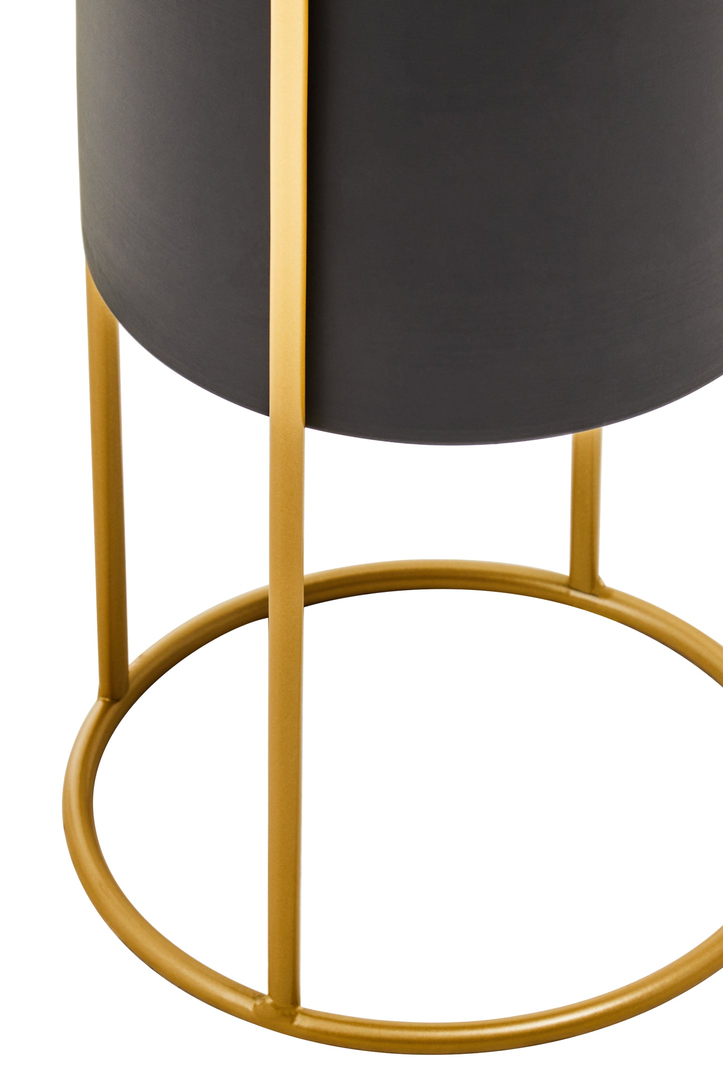 Trosa Small Black And Gold Floor Standing Planter