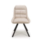 Arnhem Swivel Leather Effect Cream Dining Chair