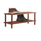 Parker Dark Cedar Wood 2 Tier Shoe Rack