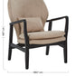 Stockholm Beige Chair With Black Wooden Frame