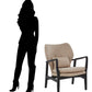 Stockholm Beige Chair With Black Wooden Frame