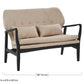 Stockholm 2 Seat Beige Sofa With Black Wood Frame